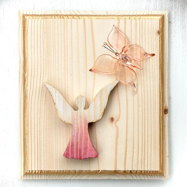 Angel with Butterfly Wooden Picture
