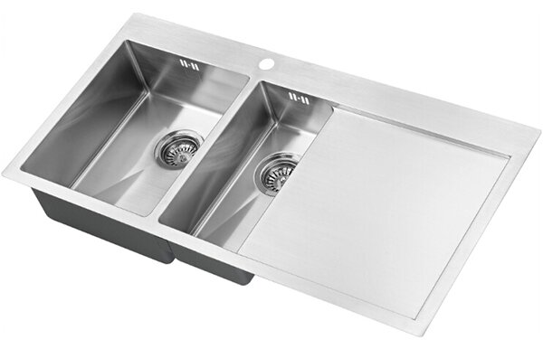 The 1810 Company ZD/6/IF/U15/S/BBL/155 Zenduo 1.5 bowl Sink - Stainless Steel