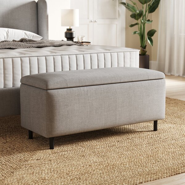 Cocoon Chenille End of Bed Ottoman Grey