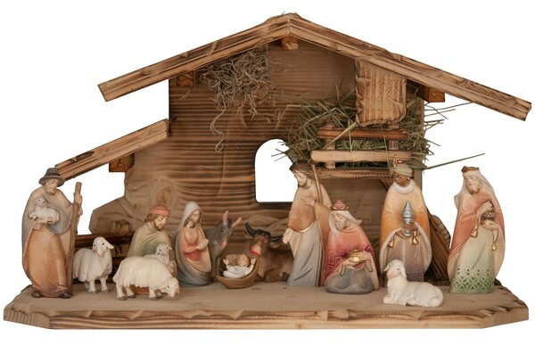 Morning Star Nativity Set - Tyrolean Stable and 13 figurines