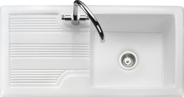 Rangemaster CPL10101WH Portland White 1 Bowl Inset Sink