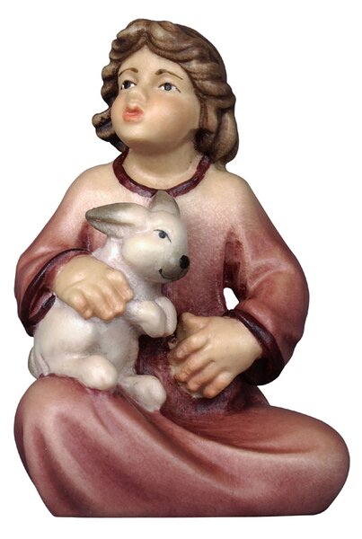 Girl sitting with rabbit - Folk