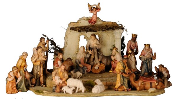 Oriental Nativity Set - stable and 22 figurines