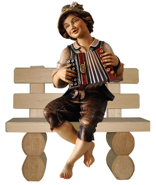 Accordion Player on the bench