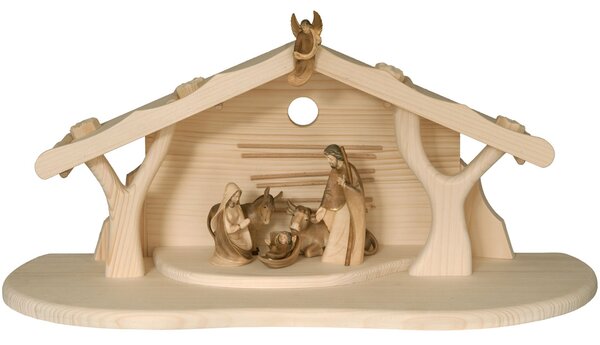 Nativity Set `Morning Star` with stable and 6 figurines