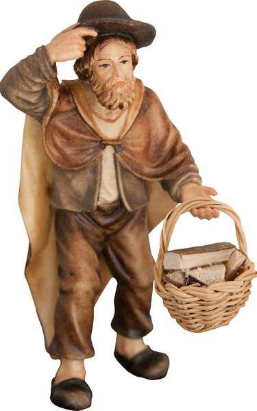 Shepherd with wood in Basket - Folk