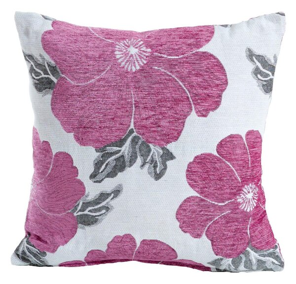 Poppy Chenille Filled Cushion Pink