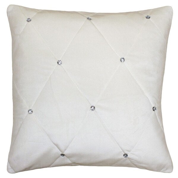 Diamante Filled Cushion Cream