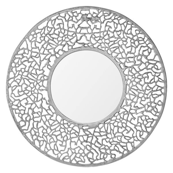 Arden 80cm Medium Round Wall Mirror - Silver
