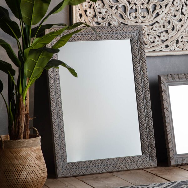 Shifnal Large Rectangle Wall Mirror - Light Wood