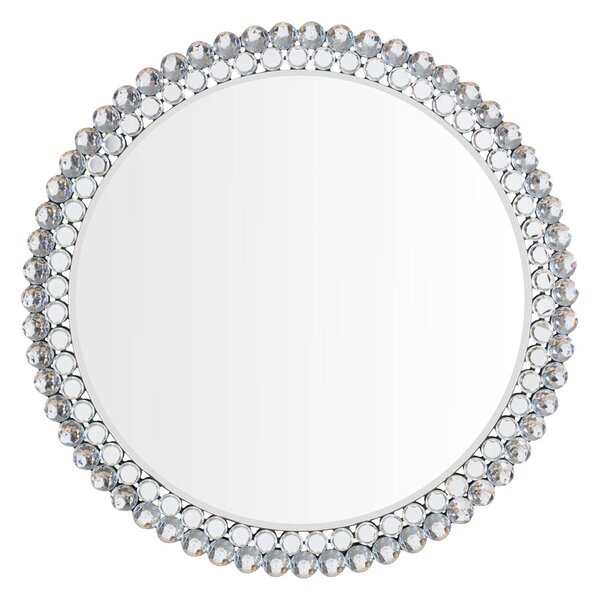Summerside 60cm Medium Round Wall Mirror - Silver