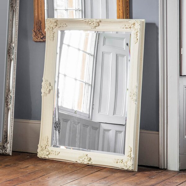 Lewis Medium Rectangle Wall Mirror - Cream