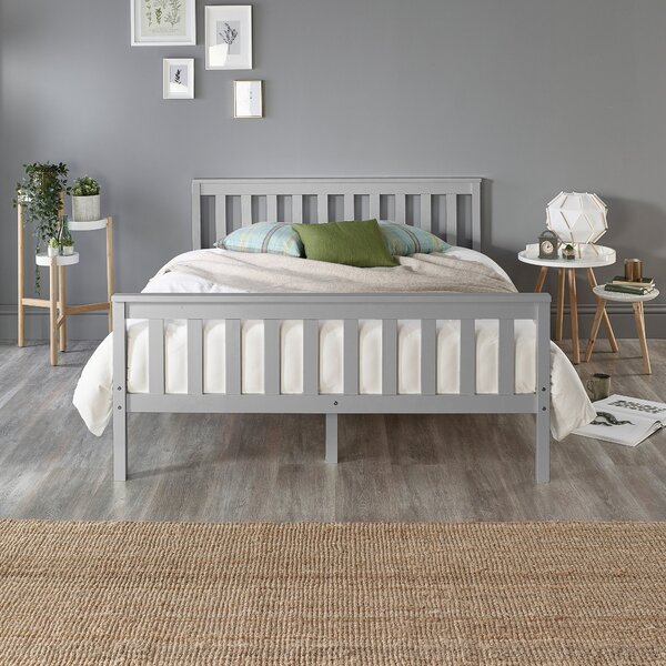 Return - Atlantic Wooden Bed Frame, Single Grey