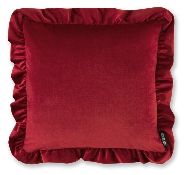 Paloma Home Ruffle Filled Cushion 45cm x 45cm Red