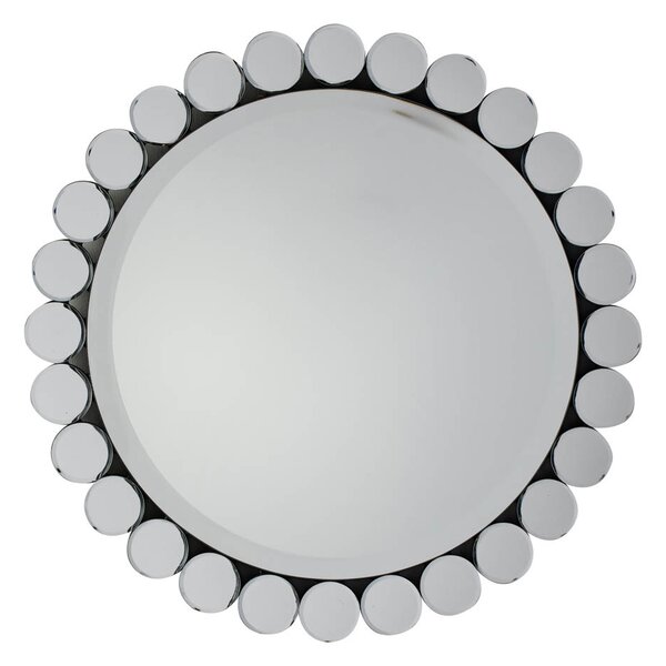 Dukinfield Small Round Wall Mirror - Silver