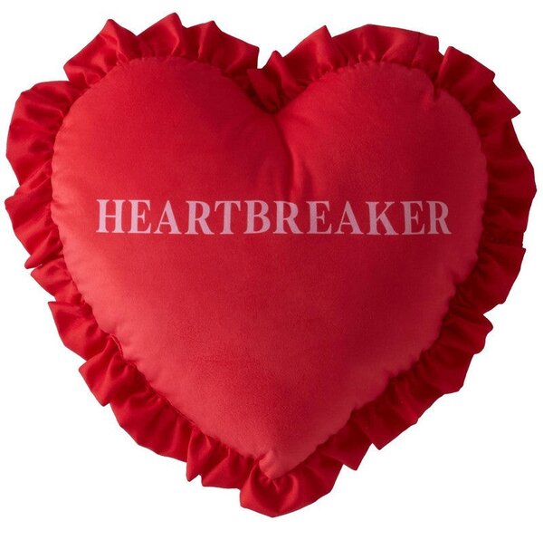Skinnydip Heartbreaker Heart Filled Cushion 40cm x 40cm Ruby