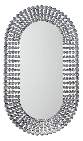 Bako Large Oval Wall Mirror - Silver