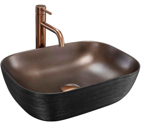 Countertop washbasin Rea Belinda COPPER BRUSH / Black