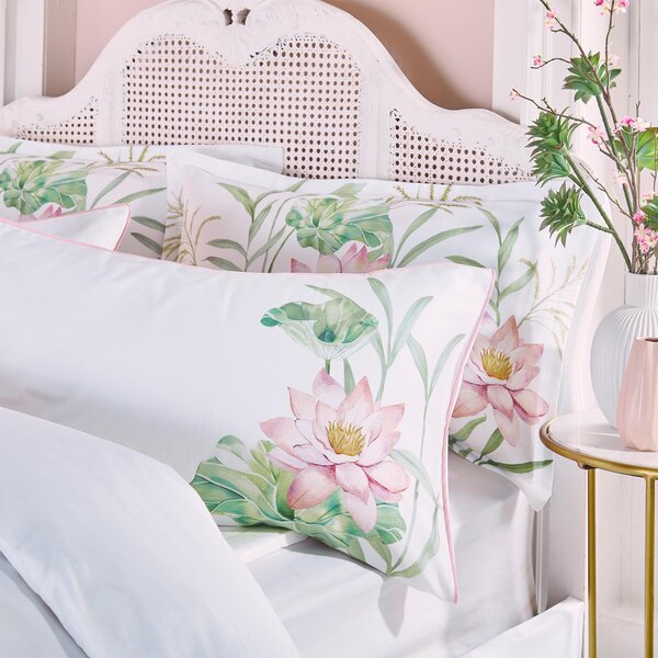 Holly Willoughby Lotus Garden 100% Cotton Oxford Pillowcase