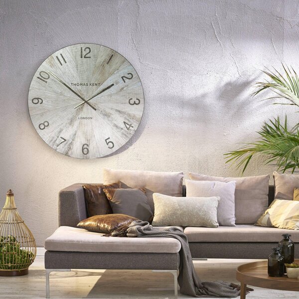 Thomas Kent 114cm Wharf Grand Clock - Pickled Oak