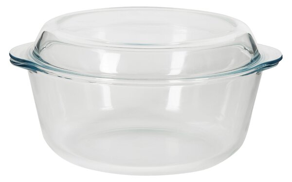 Dunelm 3L Casserole Dish with Lid Clear and Blue