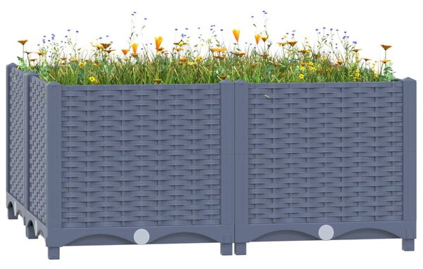 Raised Bed 80x80x38 cm Polypropylene