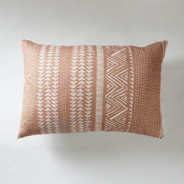 Global Pattern Cushion Brown and White