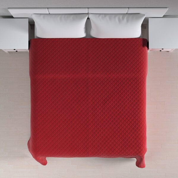 Velvet diamond quilted throw