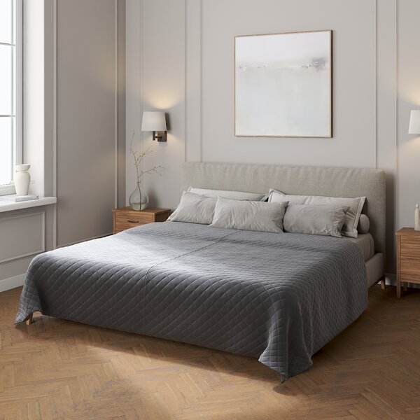 Velvet diamond quilted throw