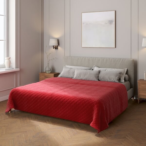 Velvet diamond quilted throw