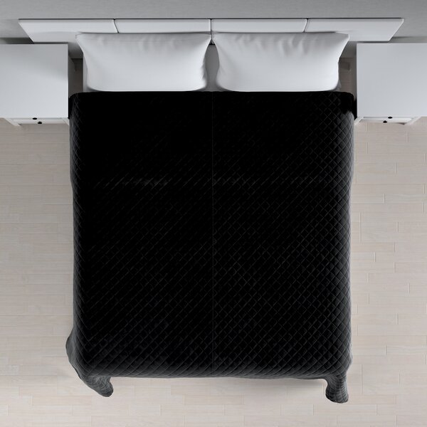 Velvet diamond quilted throw