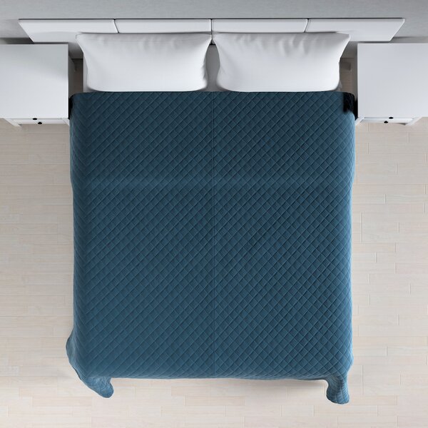 Velvet diamond quilted throw