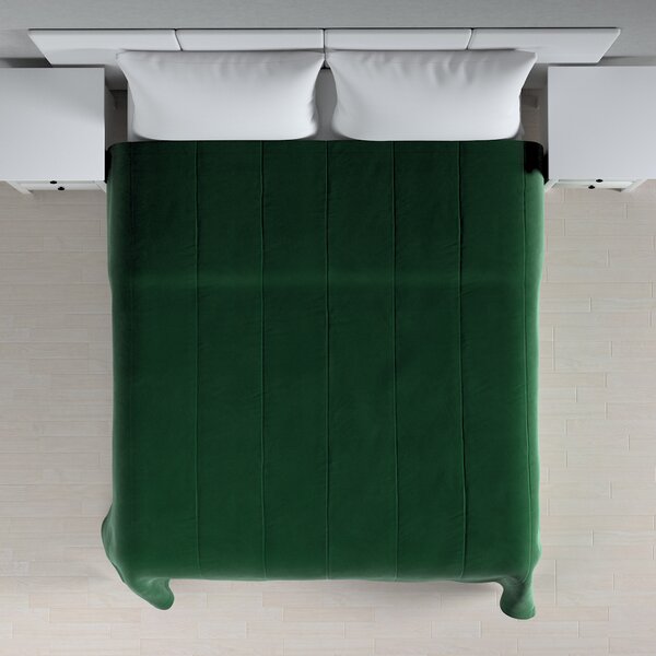 Velvet stripe quilted throw