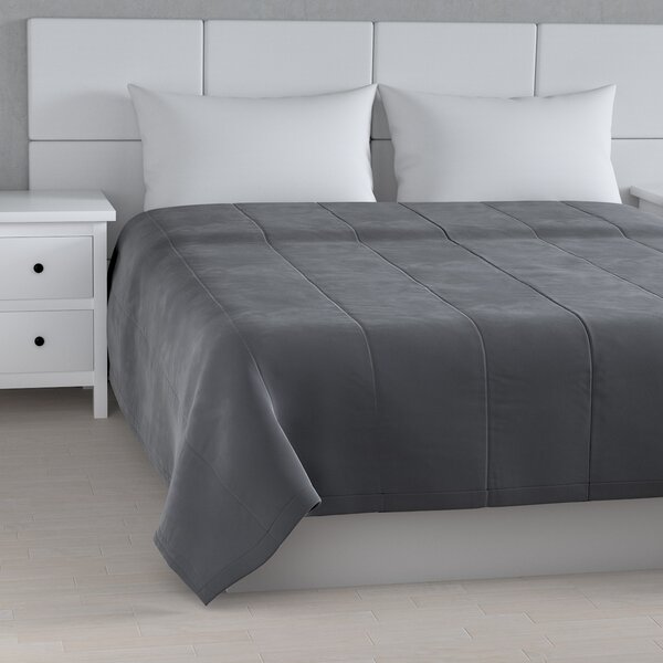 Velvet stripe quilted throw