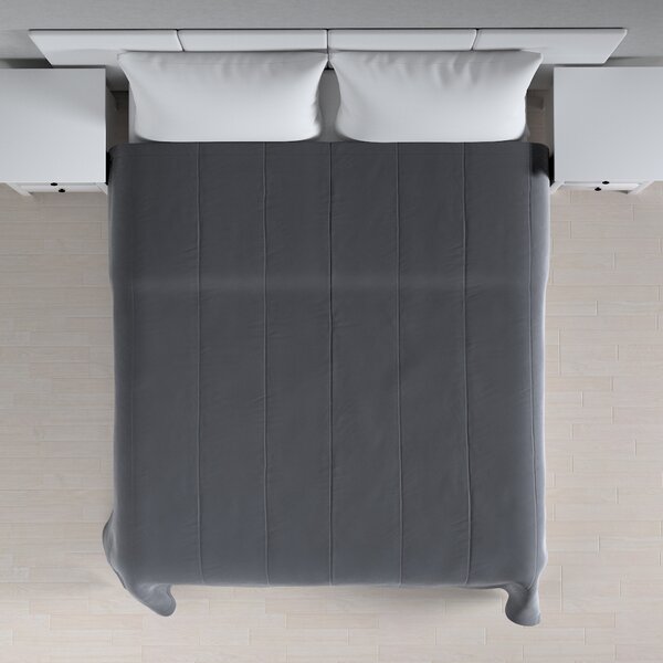Velvet stripe quilted throw