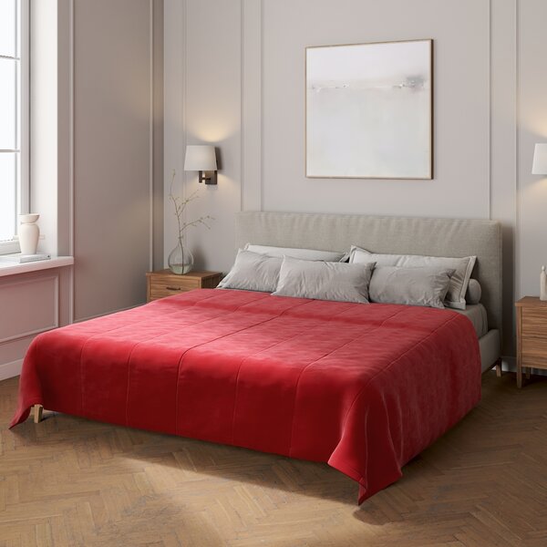 Velvet stripe quilted throw