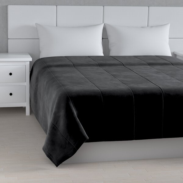 Velvet stripe quilted throw