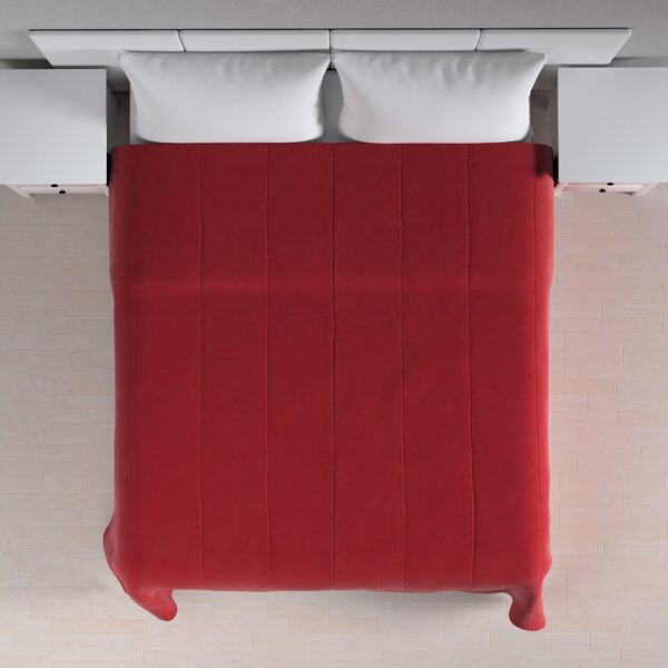 Velvet stripe quilted throw