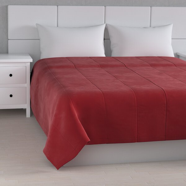 Velvet stripe quilted throw