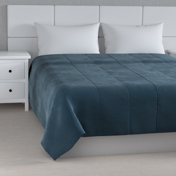 Velvet stripe quilted throw