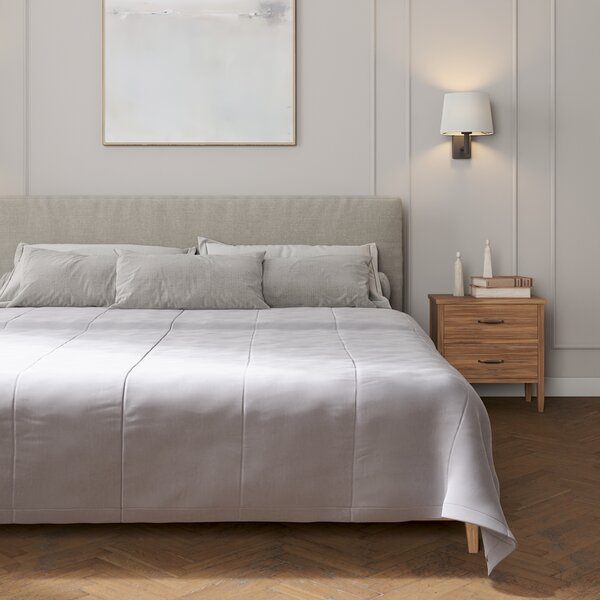 Velvet stripe quilted throw