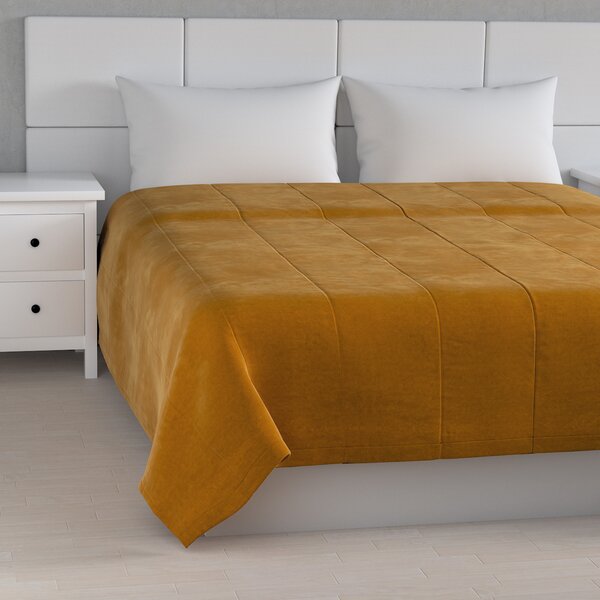 Velvet stripe quilted throw