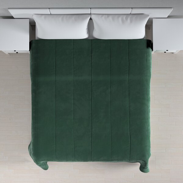Velvet stripe quilted throw