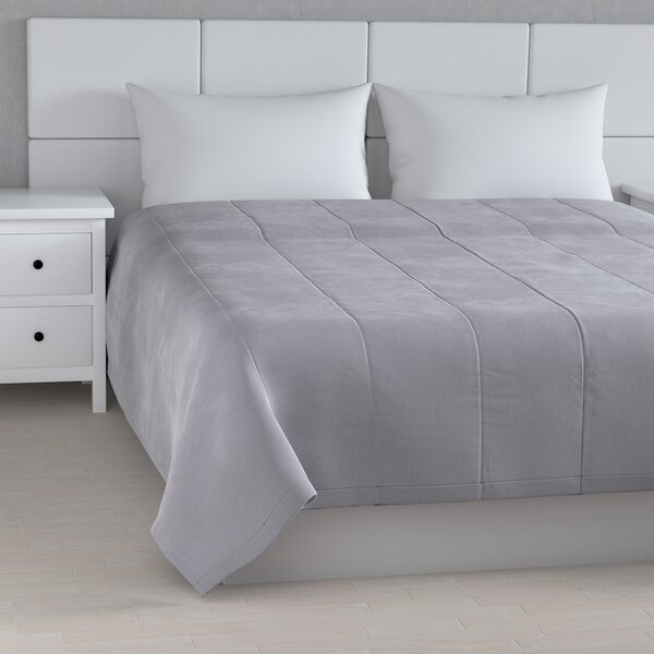 Velvet stripe quilted throw