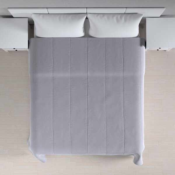 Velvet stripe quilted throw
