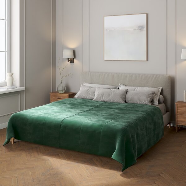 Velvet stripe quilted throw