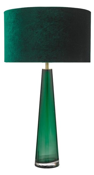 Dar lighting SAM4224 Samara 1 Light Table Lamp Green Glass Base Only