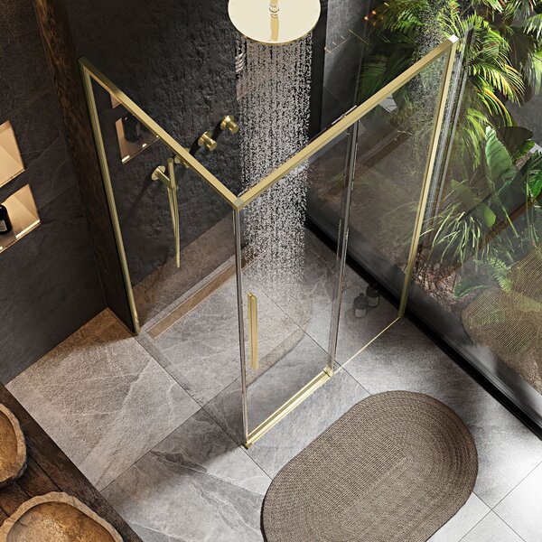 Shower enclosure SOLAR GOLD Brush 90x90
