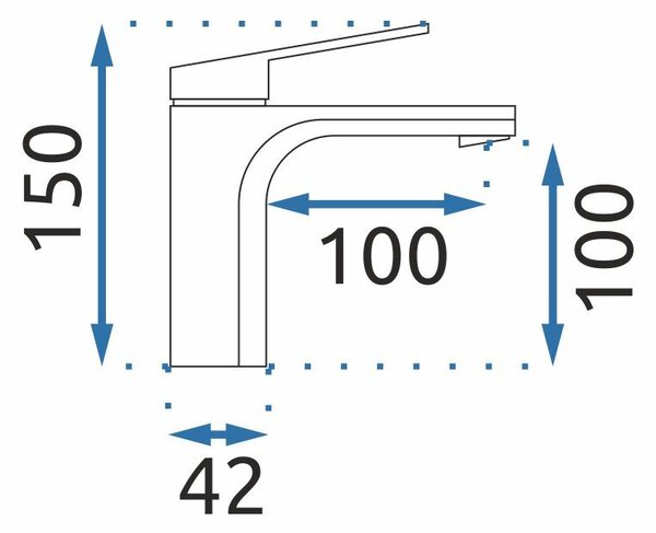 Bathroom faucet Rea Marco BLACK Low