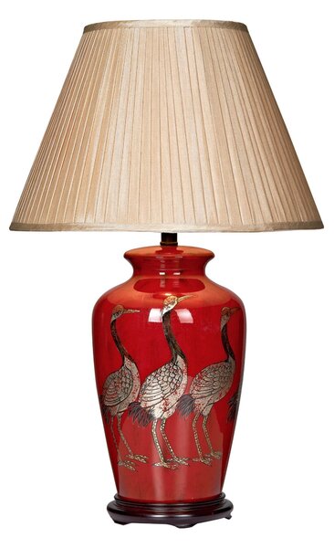 Dar lighting BER4225 Bertha Bird Table Lamp Red Base Only